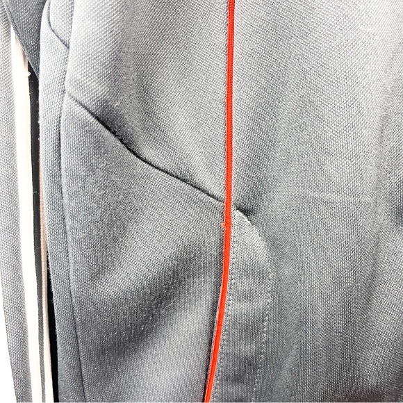 Adidas Long Sleeve Zip-Up Grey & Orange/Red Athletic Jacket - Picture 6 of 10